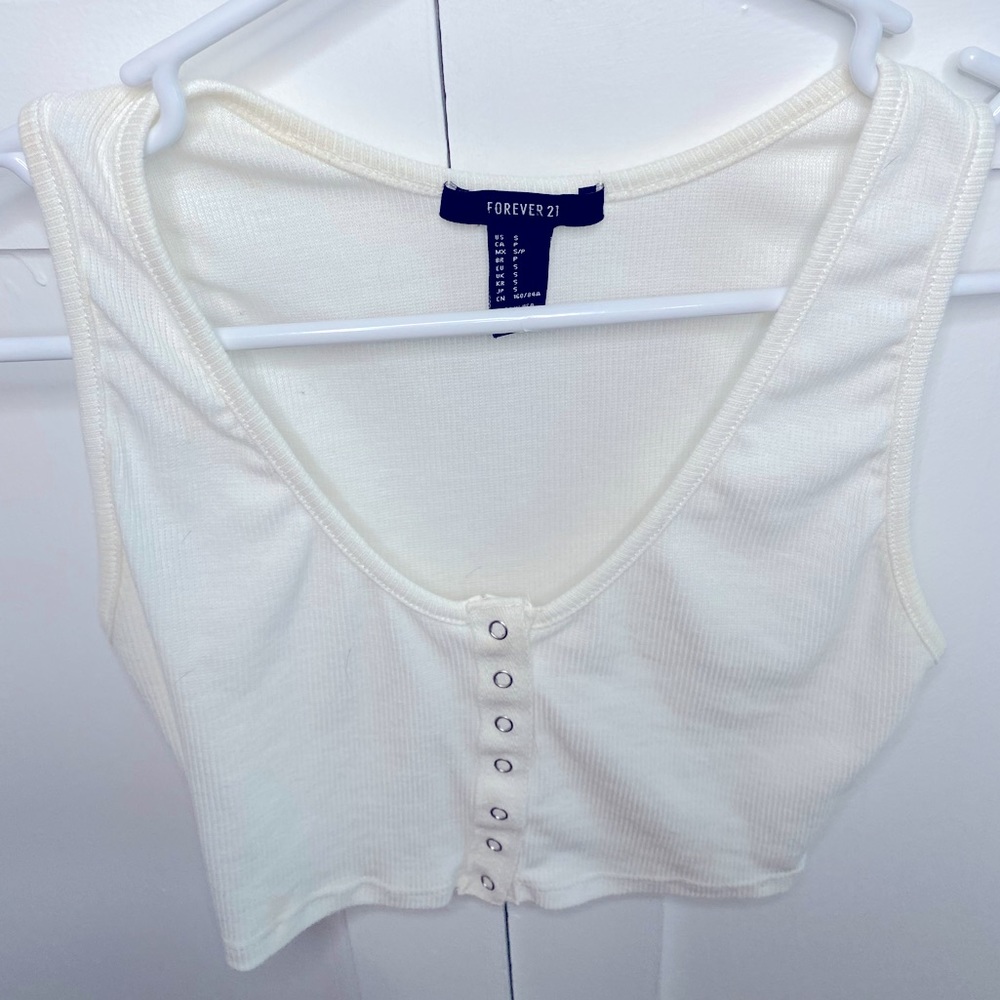 Forever 21 white size small crop top